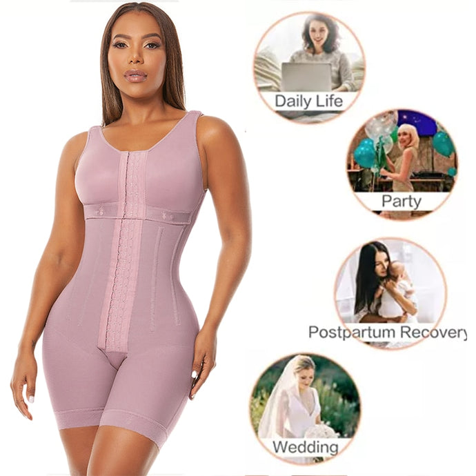 Women's Chest-Packed Body Shaper Postpartum Fajas Colombianas